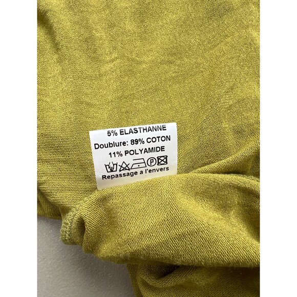 Deca Paris Scoop Neck Tunic Tank Dress Size 2 Sleeveless Semi Sheer Green NEW - Picture 7 of 8